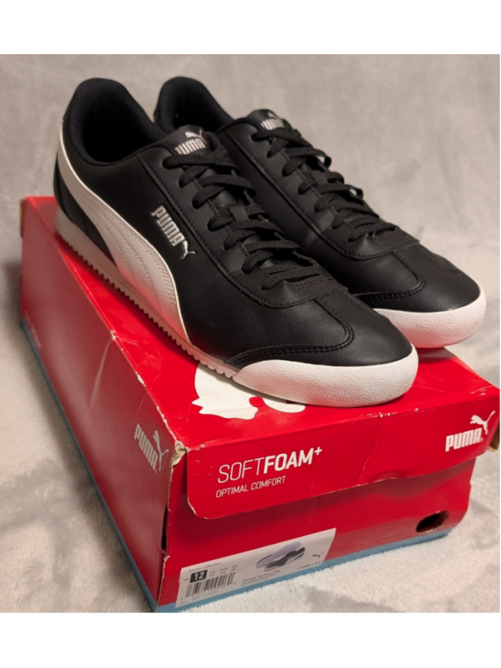 Puma Turino FSL Sneakers Black and White US Men's Size 12 P09